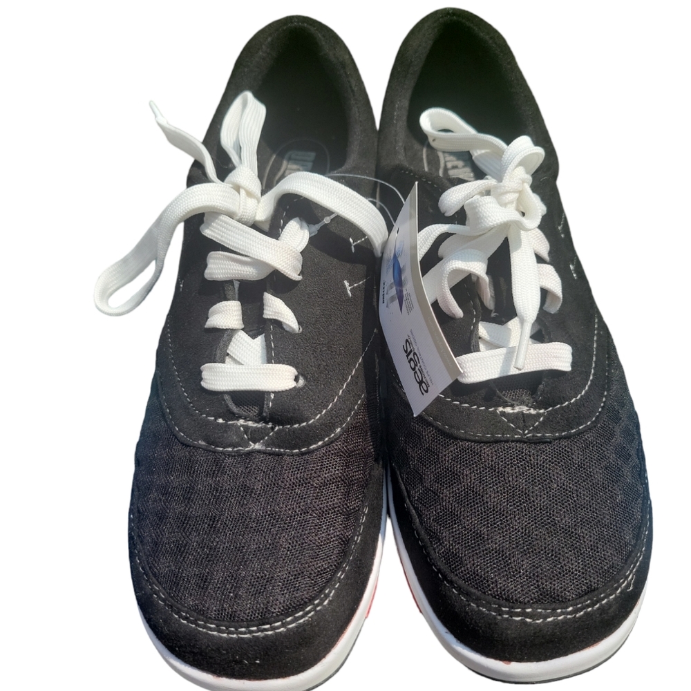 DREW black micro/mesh shoes